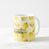 Lemons ombre waterverf inspirerend citaat koffiemok (Voorkant rechts)