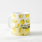 Lemons ombre waterverf inspirerend citaat koffiemok (Voorkant links)