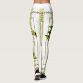 Lemons op Apple Green Stripes Leggings (Achterkant)