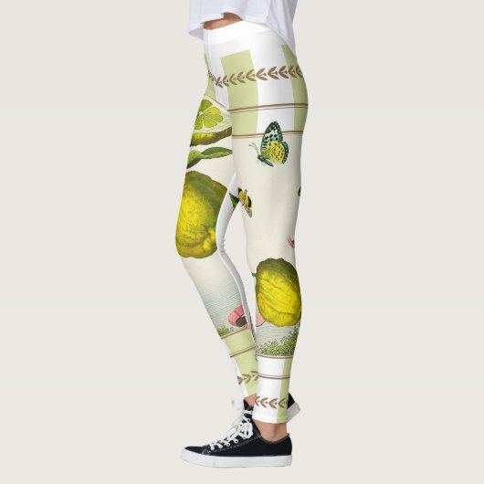 Lemons op Apple Green Stripes Leggings (Links)