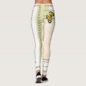 Lemons op Apple Green Stripes Leggings (Achterkant)