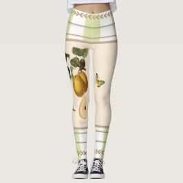 Lemons op Apple Green Stripes Leggings