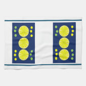 Lemons op blauw theedoek (Horizontaal)