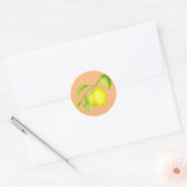 Lemons op een bijkantoor ronde sticker (Envelop)