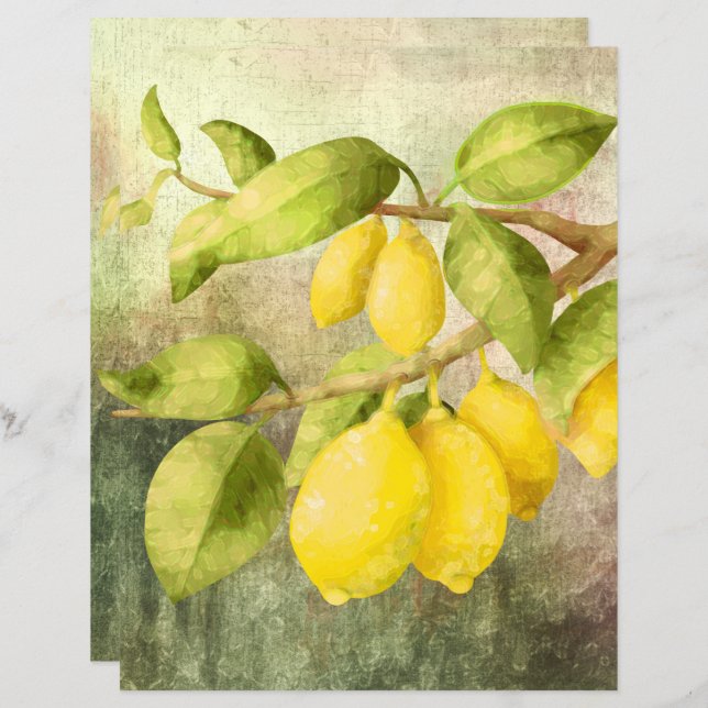 Lemons op een filiaal (Voorkant / Achterkant)