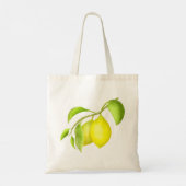 Lemons op een filiaal tote bag (Achterkant)