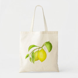 Lemons op een filiaal tote bag
