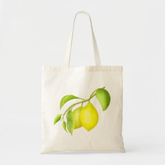 Lemons op een filiaal tote bag (Voorkant)