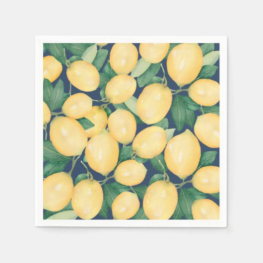 Lemons op Navy Blue Servet (Voorkant)