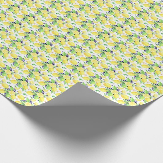 Lemons Patroon Cadeaupapier (Hoek)