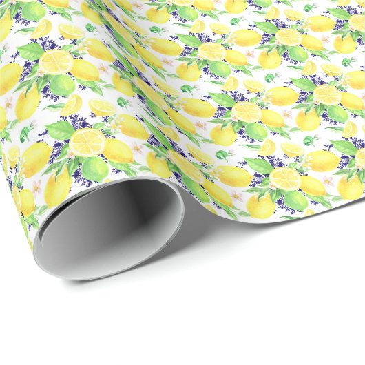 Lemons Patroon Cadeaupapier (Rol Hoek)