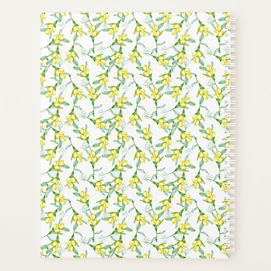 Lemons patroon gepersonaliseerd planner (Achterkant)
