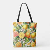Lemons Patroon Tote Bag (Achterkant)