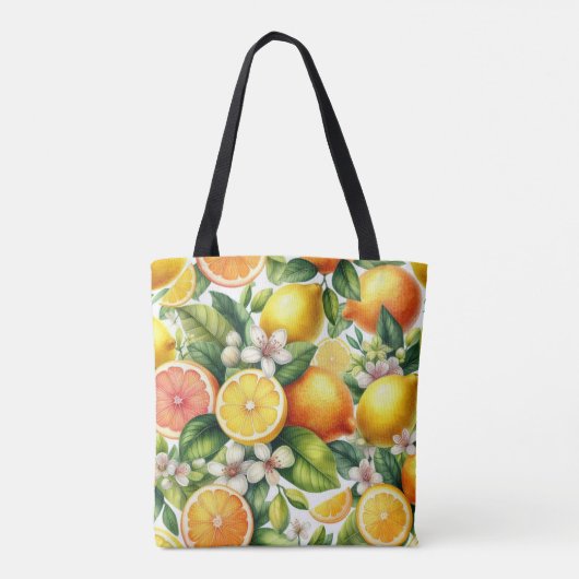 Lemons Patroon Tote Bag (Achterkant)