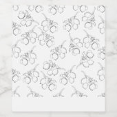 Lemons-patroon Wijn Etiket (Enkel label)