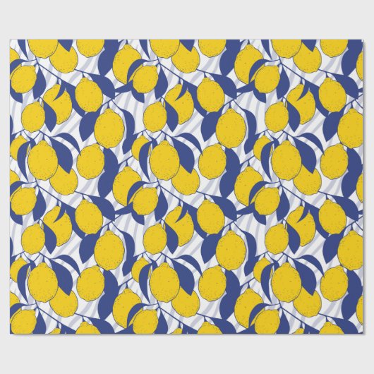 Lemons Pattern Cadeaupapier (Vlak)