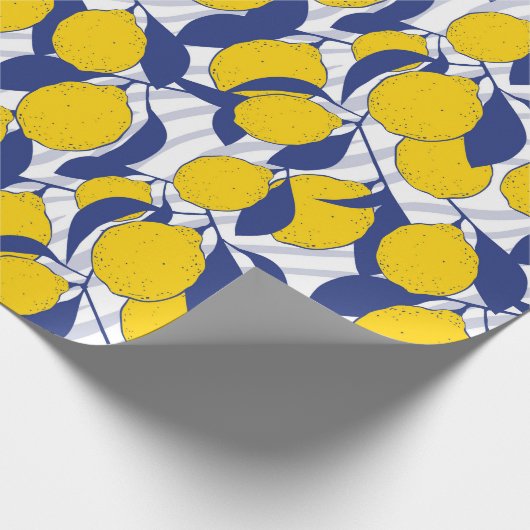 Lemons Pattern Cadeaupapier (Hoek)