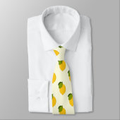Lemons Pattern Cute Yellow and Green Citrus Fruits Stropdas (Gebonden)