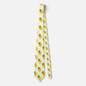Lemons Pattern Cute Yellow and Green Citrus Fruits Stropdas (Voorkant)