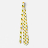 Lemons Pattern Cute Yellow and Green Citrus Fruits Stropdas (Achterkant)