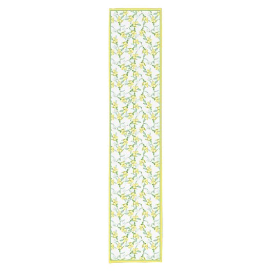 Lemons pattern  short table runner korte tafelloper (Voorkant)