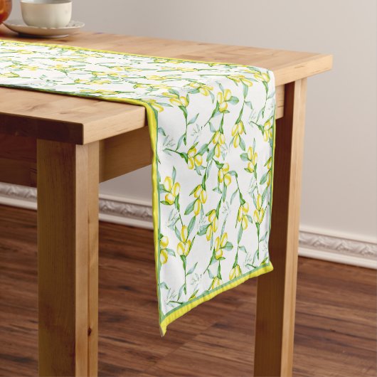 Lemons pattern short table runner korte tafelloper (Voorbeeld)