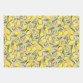 Lemons Pattern Yellow Inpakpapier Vel (Voorkant 3)