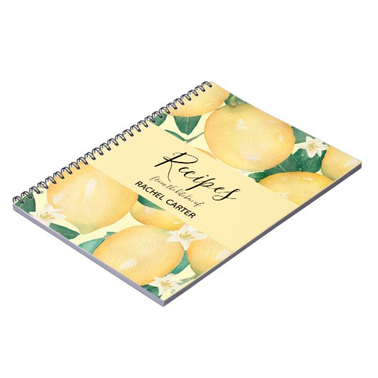 Lemons Personalized Recipe Notitieboek (Linkerzijde)