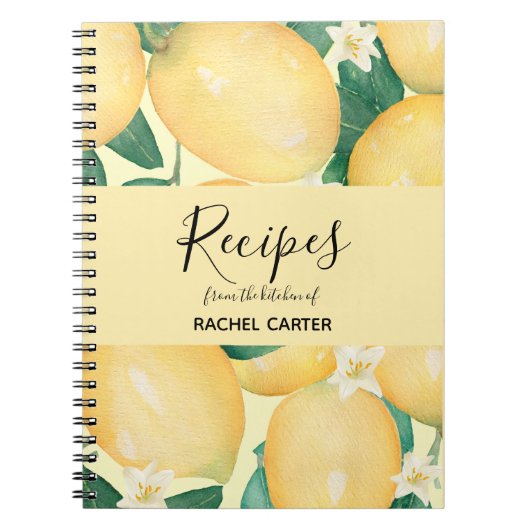 Lemons Personalized Recipe Notitieboek (Voorkant)