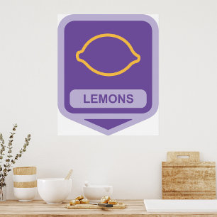 Lemons-pictogramsymbool Poster
