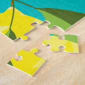 Lemons Polka Dot: blauwe achtergrond. Legpuzzel (Zijkant)