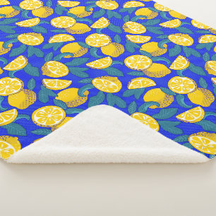 Lemons Pop Art Sherpa Deken