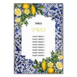 Lemons Portugees Wedingstabel nummer gastnamen Kaart