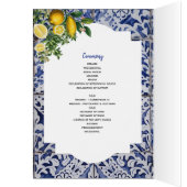 Lemons Portugese Tegels Wedding Order of Service (Binnen (Links))