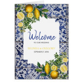 Lemons Portugese Tegels Wedding Order of Service (Voorkant)