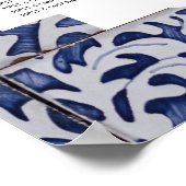 Lemons Portugese Tegels Wedding Seating Chart Poster (Hoek)