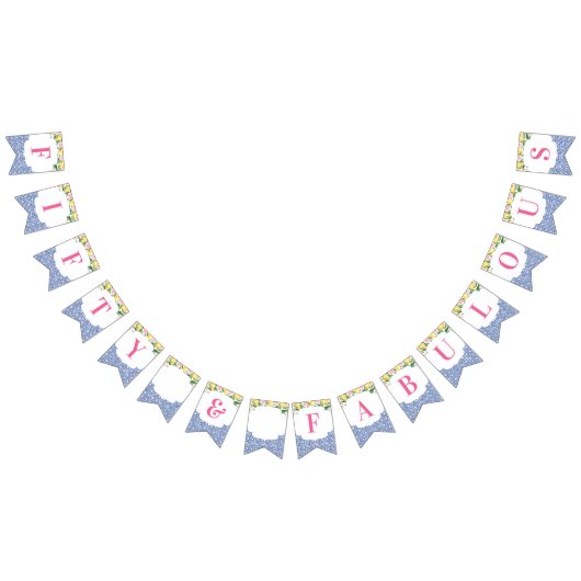 Lemons Positano 50 & Fabulous 50ste verjaardagsfee Vlaggetjes (Alle)