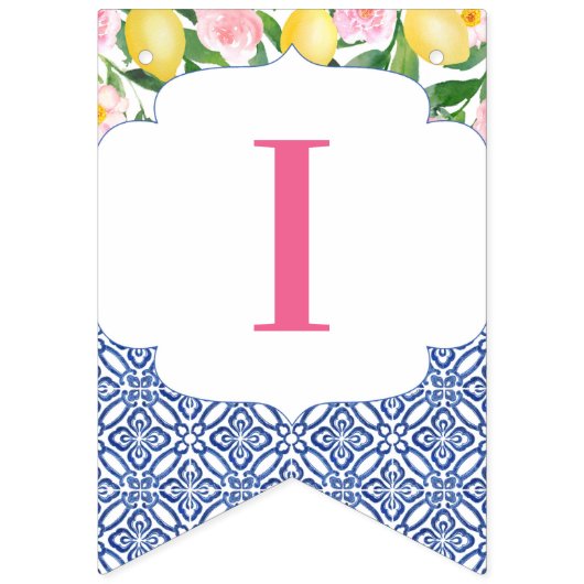 Lemons Positano 50 & Fabulous 50ste verjaardagsfee Vlaggetjes (Tweede vlag)