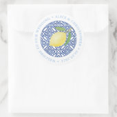 Lemons Positano Welkom op onze bruiloft buiten de  Ronde Sticker (Tas)