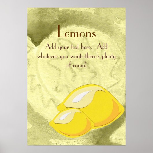 Lemons Poster (Voorkant)