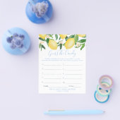 Lemons raden de Snoep Game Boy Baby shower Kaart (Enkel)