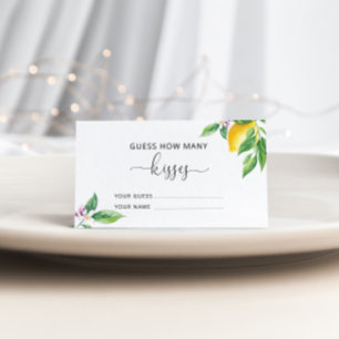 Lemons raden hoeveel kisses brudal game informatiekaartje