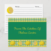 Lemons Recipe Card Briefkaart (Voorkant / Achterkant)