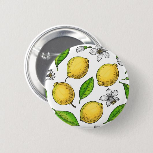 Lemons Ronde Button 5,7 Cm (Voorkant /achterkant)