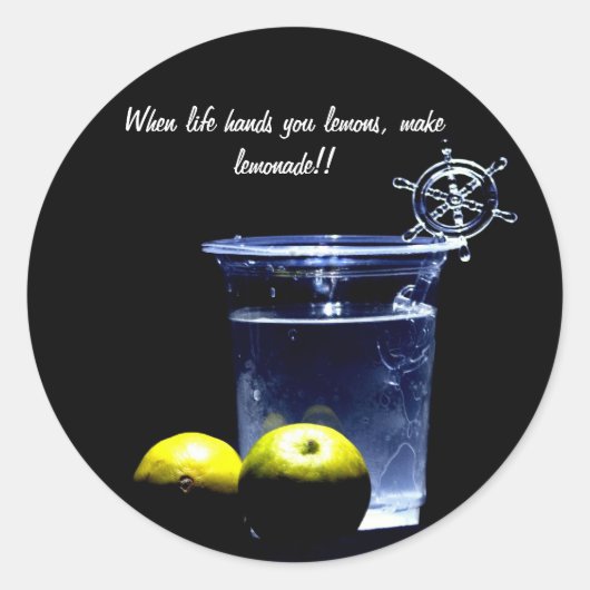 Lemons! Ronde Sticker (Voorkant)