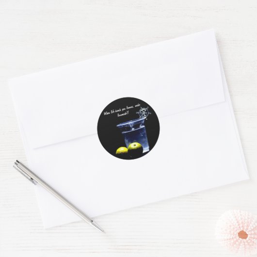 Lemons! Ronde Sticker (Envelop)