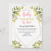 Lemons roze Baby shower per post Kaart (Voorkant)