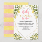 Lemons roze Baby shower per post Kaart (Voorkant / Achterkant)