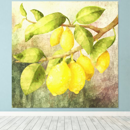 Lemons schilderen canvas afdruk (Insitu (Houten vloer))