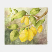 Lemons schilderen fleece deken (Voorkant (Horizontaal))